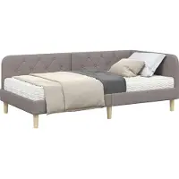 vidaXL Hoek Bed Frame Taupe 100 x 200 cm Stof
