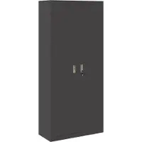 vidaXL Opbergkast Zwart 90 x 40 x 200 cm Staal