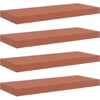 vidaXL Wandplank 4 st Rood 60 x 23,5 x 3,8 cm Bewerkt hout