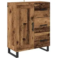 vidaXL Hoge kast, 2 stuks, gerecycled hout, 69,5 x 34 x 180 cm
