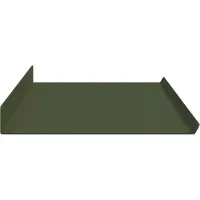 vidaXL Zwevende plank 2 st Olijf Groen 100 x 18 x 2,5 cm Staal