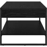 vidaXL Salontafel, zwart, eikenlook, 80 x 50 x 40 cm, houtvezel