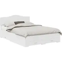 vidaXL Bedframe met lade met hoofdeinde Wit 160 x 200 cm Bewerkt hout