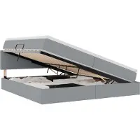 vidaXL Opbergbed met matras Lichtgrijs 200 x 200 cm fluweel
