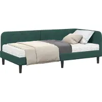 vidaXL Hoek Bed Frame Donkergroen 90 x 200 cm Fluweel