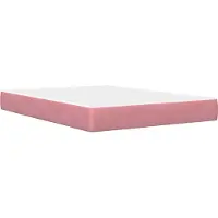 vidaXL Bedframe met matras Roze 120 x 190 cm fluweel
