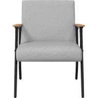 vidaXL Fauteuil Wolkgrijs Stof