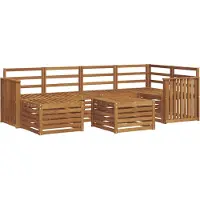 vidaXL Sectionele bankset 7 pcs Naturel Massief Acacia Hout