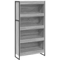 vidaXL Boekenkast 80 x 30 x 155 cm Bewerkt hout Grijs Sonoma