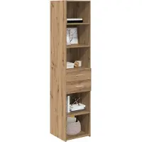 vidaXL Highboard Artisan Eiken 40 x 42,5 x 185 cm Bewerkt hout