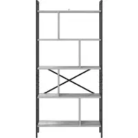 vidaXL Boekenplank 9-laags 75 x 30 x 156 cm Bewerkt hout Grijs Sonoma