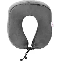 vidaXL Reis Nekkussen Éénkleurig Grijs 27 x 26 x 14 cm Traagschuim