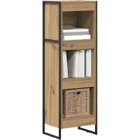 vidaXL Boekenkast 40 x 30 x 121 cm Bewerkt hout Ambachtelijk Eiken