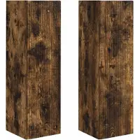 vidaXL TV Wandkast 2 st Rook Eiken Bewerkt hout