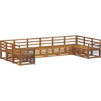 vidaXL Buiten bank set 10 st Naturel