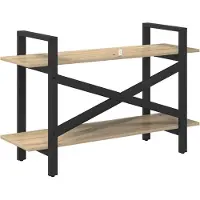 vidaXL Boekenplank 2-laags 100 x 33.5 x 64 cm Bewerkt hout Sonoma Eik