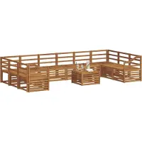 vidaXL Buiten bank set 11 st Naturel