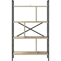 vidaXL Boekenplank 7-laags 75 x 30 x 123,5 cm Bewerkt hout Sonoma Eik