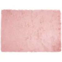 vidaXL Tapijt van imitatie schapenvacht TAFALLA Roze 140 x 200 cm