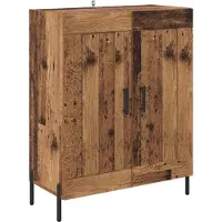 vidaXL Dressoir Oud Hout 69,5 x 34 x 90 cm Geengineerd Hout en IJzer