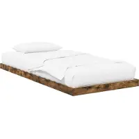 vidaXL Bedframe Rook Eiken 80 x 200 cm Bewerkt hout