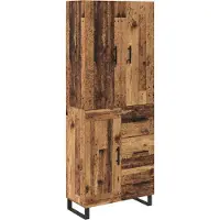 vidaXL Highboard 2 st Oud Hout 69,5 x 34 x 180 cm