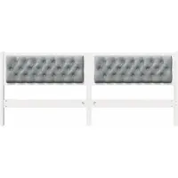 vidaXL Hoofdbord Anders Wit en lichtgrijs 200 cm Massief grenenhout