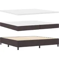 vidaXL Boxspringbed met matras, donkerbruin, 200 x 200 cm, met stoffen bekleding