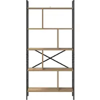 vidaXL Boekenplank 9-laags 75 x 30 x 156 cm Bewerkt hout Artisan Eiken