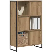 vidaXL Boekenkast 68 x 30 x 108.5 cm Bewerkt hout Ambachtelijk Eiken
