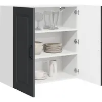 vidaXL Vaatwasserpaneel Kalmar Zwart 80 x 31 x 80 cm Bewerkt hout