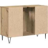 vidaXL Badkamerkast Artisan Eiken 80 x 33 x 60 cm Bewerkt hout