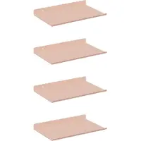 vidaXL Zwevende plank Muurmontage 4 st Roze 30 x 18 x 2,5 cm Staal