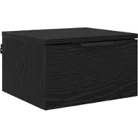 vidaXL Nachtkastje Zwart Eiken 34 x 30 x 20 cm Bewerkt hout