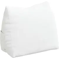 vidaXL - Rugkussen - Wit - 45 - x - 35 - x - 20 - cm - Stof