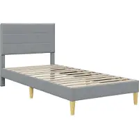 vidaXL Bedframe Lichtgrijs 100 x 200 cm Stof