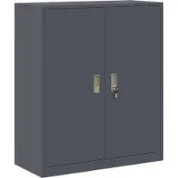 vidaXL Opbergkast Antraciet 90 x 40 x 105 cm Staal