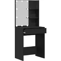 vidaXL Kaptafel Zwart Eiken 60 x 40 x 140 cm Bewerkt hout