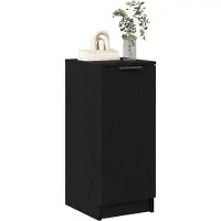 vidaXL Schoenenkast Zwart Eiken 29,5 x 35 x 70 cm Bewerkt hout