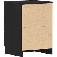 vidaXL Nachtkastje Zwart Eiken 38x35x55 cm Bewerkt Hout
