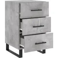 vidaXL Nachtkastje 40x40x66 cm bewerkt hout betongrijs