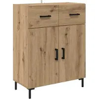 vidaXL Highboard Artisan Eiken 69,5 x 34 x 180 cm Bewerkt hout