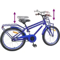 vidaXL Kinderfiets 18 Inch voor 5-7 jaar oud Donkerblauw