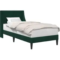 vidaXL Bedframe met hoofdeinde Donkergroen 100 x 200 cm Fluweel