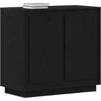 vidaXL Dressoir Zwart Eiken 80 x 40 x 75 cm Bewerkt hout