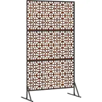 vidaXL - Privacyscherm - 100 - x - 50 - x - 180 - cm - weervast - staal - Roestkleurig