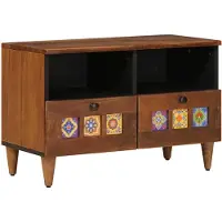 vidaXL Salontafel met lade Bruin 80 x 54 x 40 cm Massief Mango Hout