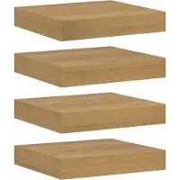 vidaXL Wandplank Muurmontage 4 st Bruin 23 x 23,5 x 3,8 cm