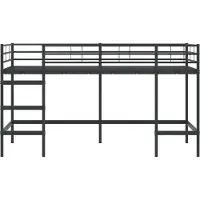 vidaXL Kids'loftbedframe Effen Zwart 107 x 203 cm Staal
