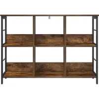 vidaXL Boekenplank 6-laags 82 x 32 x 144.5 cm Bewerkt hout Rook Eiken